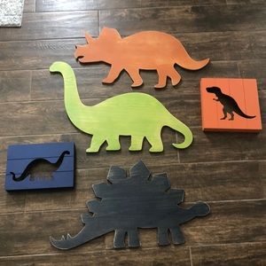 Dinosaur wall accessories - wooden